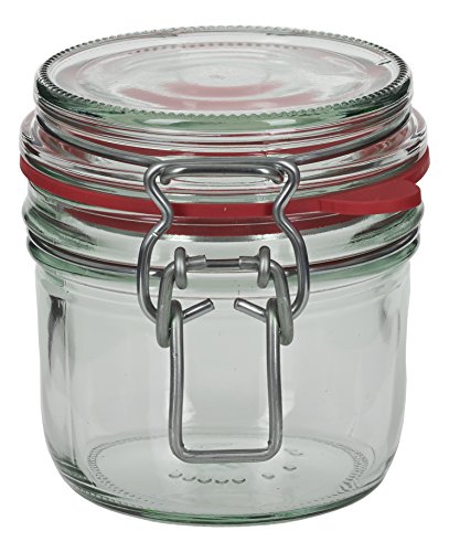 8 x 255 ml Drahtbügelglas/Spannbügelglas rund - inkl. Deckel, Gummidichtung und Spannbügel - Einkochglas - Einweckglas - Einmachglas - Bügelglas - Haushaltsglas - Allzweckglas - Aufbewahrungsglas von Glasflaschen