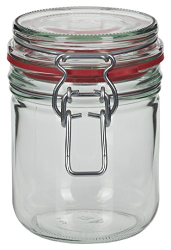 8 x 400 ml Drahtbügelglas/Spannbügelglas rund - inkl. Deckel, Gummidichtung und Spannbügel - Einkochglas - Einweckglas - Einmachglas - Bügelglas - Haushaltsglas - Allzweckglas - Aufbewahrungsglas von Glasflaschen