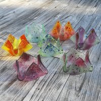 Windlicht Aus Glas, Kerzenhalter Für Gemütliche Sommerabende. Teelicht von Glasformerei