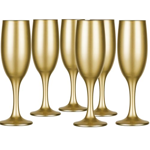 Glasmark KROSNO, 150ml, Set von 6, Champagnerglas, Sektglas, Prosseco, Originelles Design, Spülmaschinenfest, einzigartige Form und Stil, Perfekt für zu Hause, Restaurants und Partys von Glasmark KROSNO 1992