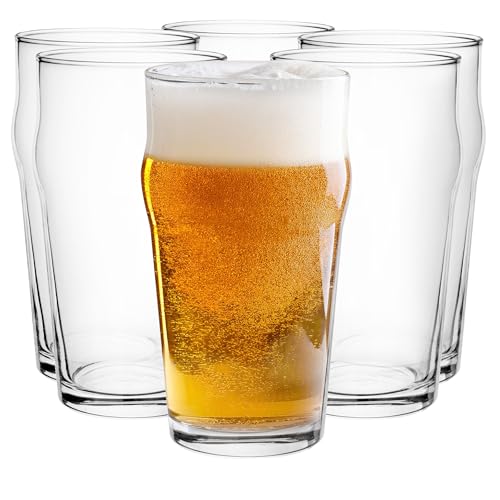 Glasmark KROSNO 1992 Biergläser Set 6 Stück 530 ml Pils Bierglas Stout Ale Gläser Für Bier Bierseidel Bierkrug Spülmaschinengeeignet von Glasmark KROSNO 1992