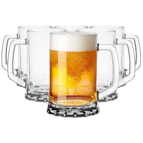 Glasmark KROSNO 1992 Bierkrug Set 6 Stück Biergläser mit Sternboden 700 ml Transparent Spülmaschinenfest Glasmark KROSNO 1992 Bierkrug Set 6 Stück Biergläser mit Sternboden 700 ml Transparent Spülmaschinenfest von Glasmark KROSNO 1992