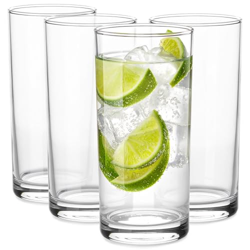 Glasmark KROSNO 1992 Gläser Set 4 Stück Trinkgläser Wassergläser 280 ml Transparent Spülmaschinenfest von Glasmark KROSNO 1992