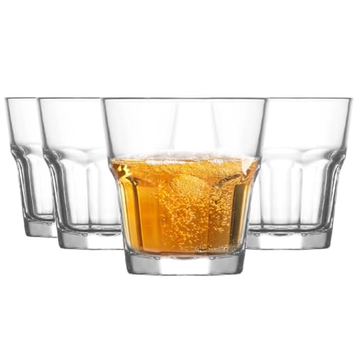 Glasmark KROSNO 1992 Gläser-Set 4-teilig Trinkgläser Wassergläser Drinkgläser Saftgläser Spülmaschinenfest 4x180 ml von Glasmark KROSNO 1992