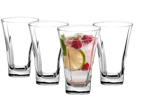 Glasmark KROSNO 1992 Gläser-Set 4-teilig Trinkgläser Wassergläser Drinkgläser Saftgläser Spülmaschinenfest 4x90 ml von Glasmark KROSNO 1992