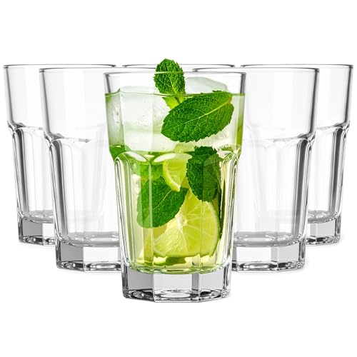 Glasmark KROSNO 1992 Gläser-Set 6-teilig Trinkgläser Wassergläser Drinkgläser Saftgläser Spülmaschinenfest 6x230 ml von Glasmark KROSNO 1992