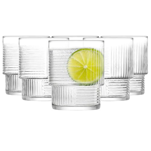 Glasmark KROSNO 1992 Gläser Set Trinkgläser Cocktailgläser 6 Stück Niedrig Spülmaschinenfest Transparent 320 ml von Glasmark KROSNO 1992