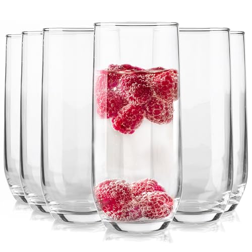 Glasmark KROSNO 1992 Glas Wasserglas Trinkglas Hoch 280 ml Robust Spülmaschinenfest Hochglanz Transparent von Glasmark KROSNO 1992