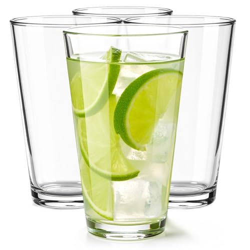 Glasmark KROSNO 1992 Longdrinkgläser Set 4 Stück 320 ml Gläser Trinkgläser Cocktailgläser Transparent Spülmaschinenfest von Glasmark KROSNO 1992