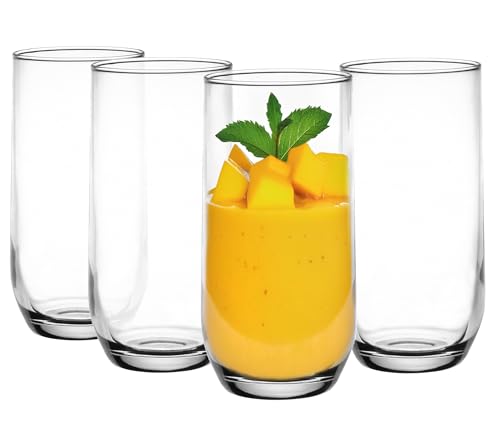 Glasmark KROSNO 1992 Trinkgläser Set Longdrinkgläser 4 Stück 400 ml Gläser Wassergläser Cocktailgläser Highball Glas Spülmaschinenfest von Glasmark KROSNO 1992