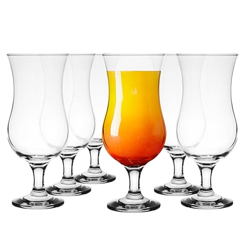 Glasmark Krosno Gläser Cocktailgläser Set Longdrink Cocktail Gin Bier Wasser Longdrinkgläser Trinkglas Wasserglas Glas Smoothie Dessert Spülmaschinenfest Transparent 6 x 350ml von Glasmark KROSNO 1992