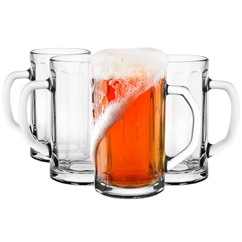 Glasmark Krosno Gläser-Set Für Bier 0,3 Liter Biergläser Bierseidel Bierkrug Gläser Für Craft Beer Bierglas Trinkglas Glas Spülmaschinenfest 4 x 300ML von Glasmark KROSNO 1992