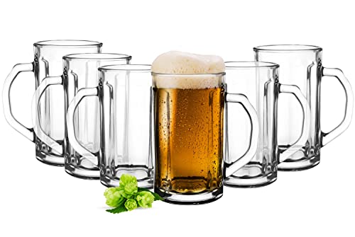 Glasmark Krosno Gläser-Set Für Bier 0,3 Liter Biergläser Bierseidel Bierkrug Gläser Für Craft Beer Bierglas Trinkglas Glas Spülmaschinenfest 6 x 300 ML von Glasmark KROSNO 1992