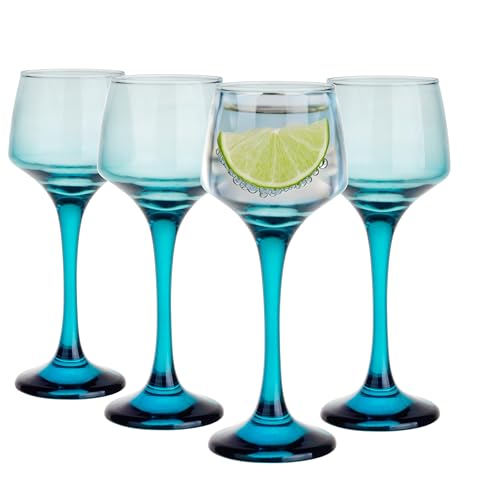 Glasmark Krosno Schnapsgläser 4er Set 75 ML Gläser Set Für Schnaps Vodka Glas Shots Likör Schnapsglas Shotgläser Likörgläser Geschenkset Wodka Türkis 4 x 75 ML von Glasmark KROSNO 1992