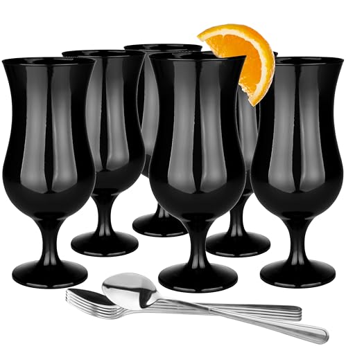 Glasmark KROSNO, 420ml, Set von 6, Glas für alkoholische Cocktails, Longdrinkgläser, Cocktailgläser, Trinkgläser, Partygläser, Perfekt für Zuhause, Restaurants und Partys, Teelöffel inklusive von Glasmark KROSNO 1992