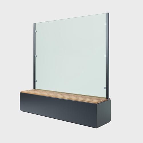 Glasprofi24 – Capri Light | Wind- und Sichtschutz | Bank & Pflanzkasten | Anthrazit pulverisiert | 185 cm Glasprofi24 – Capri Light | Wind- und Sichtschutz | Bank & Pflanzkasten | Anthrazit pulverisiert | 185 cm von Glasprofi24