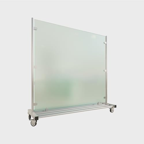 Glasprofi24 – MOBIL | Mobiler Wind- und Sichtschutz mit Edelstahlrahmen & Rollen | 150-190 cm (190 cm) von Glasprofi24