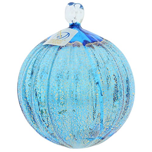 Glass Of Venice Mittlere Weihnachtsverzierung aus Muranoglas - Aqua Blue von Glass Of Venice