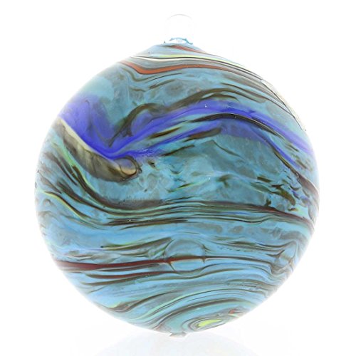 Murano Glas Chalcedon Christbaumkugel - Türkis von Glass Of Venice