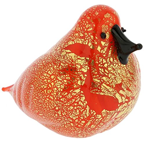 Murano Glass Bird - Orange von Glass Of Venice