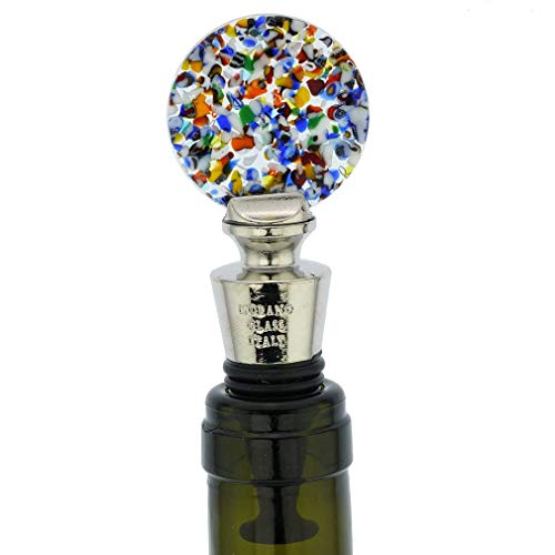 Murano Glass Multicolor Round Flaschenverschluss von Glass Of Venice