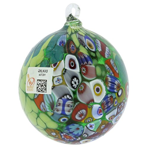 Weihnachtsverzierung Primavera Millefiori Murano Glass - Grün von Glass Of Venice