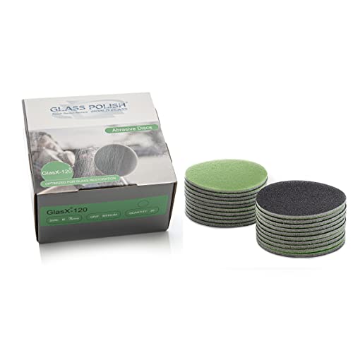 GLASS POLISH 14303 GlasX120 Professionelle Schleifscheiben für Glas und Kunststoff | Körnung P180 | Ø 75 mm | 20 Stück GLASS POLISH 14303 GlasX120 Professionelle Schleifscheiben für Glas und Kunststoff | Körnung P180 | Ø 75 mm | 20 Stück von Glass Polish