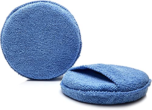 GLASS POLISH 15013 2 Stück Applikator-Pads aus weichem Mikrofaserschaum zum Reinigen, Wachsen, Polieren, Multifunktions-Schwamm, Ø 125 mm von Glass Polish