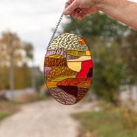 Grand Canyon Arizona Glasmalereifenstervorhänge Weihnachtsgeschenke Chef Meistverkaufte Artikel Benutzerdefinierte Glasfenstertafel von GlassArtStories