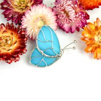 Morpho Schmetterling Brosche Glasmalerei Schmuck Muttertagsgeschenk Benutzerdefinierte Butterly Pin Glasmalereischmuck von GlassArtStories