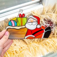 Weihnachten Glasmalerei Fensterschmuck Weihnachtsgeschenke Nikolaus Weihnachtsschmuck von GlassArtStories