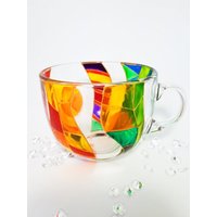 Geschenk Für Ihn Einzigartige Geschenke Modernes Design Geburtstagsgeschenk Glasbecher Personalisierte Regenbogenbecher von GlassBayStudio