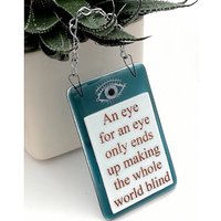 Handgemachtes Glasauge Für Ein Auge Die Ganze Welt Blind Hängendes Bild Zeichen Suncatcher Geburtstag Geschenk Inspirierend Zitat Positive Nachricht von GlassByGenea