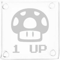 1 Up Retro Gamer Glas Untersetzer Geschenk von GlassCannons