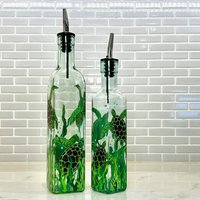 Handbemalte Olivenölflasche/Seifenspender Mit Schildkröten - Küchen- Und Badezimmerdekoration von GlassGiraffeDesigns