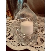 Partylite Glas Delfin Votivkerzen-/Teelichthalter von GlassShopBoutique