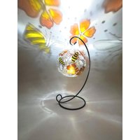 Handbemalter Bienen Glas Teelichthalter von GlassTrappedDesigns