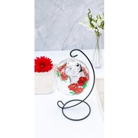 Handbemalter Katzen Kerzenhalter Glas Teelicht, Geschenk Katzenliebhaber von GlassTrappedDesigns