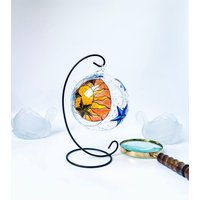 Handbemalter Sonne Und Mond Glas Kerzenhalter Celestial Decor von GlassTrappedDesigns