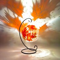 Rot Ahornblatt Fleck Glas Teelichthalter Handgemalt Wohnkultur Kerzenhalter Rot Ahornblatt Fleck Glas Teelichthalter Handgemalt Wohnkultur Kerzenhalter von GlassTrappedDesigns