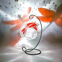 Rote Libelle Kerzenhalter Aus Glas Handbemalter Teelichthalter Mit Ständer Rote Libelle Kerzenhalter Aus Glas Handbemalter Teelichthalter Mit Ständer von GlassTrappedDesigns