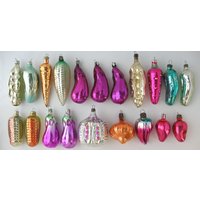 Gemüse - Glas Vintage Christmas Ornament Xmas Decor Sowjetunion Udssr Mais Karotte Erbse Paprika Gurke Aubergine Zwiebel Weizen von GlassVintageDecors