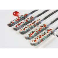 Cocktail-Rührer, Set Aus Sechs Türkisen Und Orangen Cocktail-Rührern Geschmolzenem Glas Für Partys Cocktail-Rührer, Set Aus Sechs Türkisen Und Orangen Cocktail-Rührern Geschmolzenem Glas Für Partys von GlassbyDebbie
