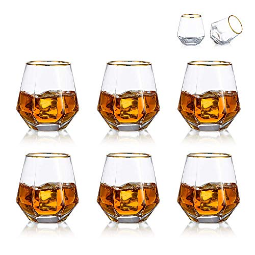 Diamond Whisky Glasses 6er-Set Gekipptes Scotchglas 300 Ml Whiskyglas Moderner Look Für Männer Frauen, Papa, Ehemann, Freunde, Glaswaren Für Bourbon/Rum/Bar Tumbler Diamond Whisky Glasses 6er-Set Gekipptes Scotchglas 300 Ml Whiskyglas Moderner Look Für Männer Frauen, Papa, Ehemann, Freunde, Glaswaren Für Bourbon/Rum/Bar Tumbler von Glasseam