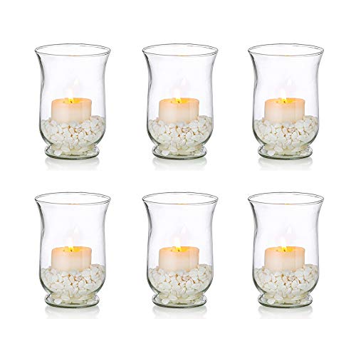 Glas Votiv Kerzenhalter, 6 Stück Säulenkerzenhalter Bulk für Kerzen mit 5 cm Durchmesser, schwimmende Kerzenhalter, Hochzeit Mittelstücke für Geburtstag, Meditation, Partys von Glasseam