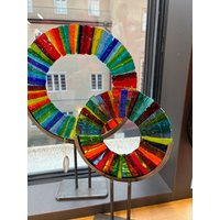 Standbild Kunterbunt Mit Ständer 30 cm Durchmesser von Glasstern