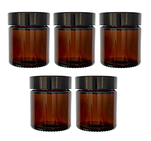 5 x Glastiegel Braunglas 30ml / Salbentiegel / Cremetiegel inkl. Schraubverschluss Bakelit schwarz 38mm/R3 5 x Glastiegel Braunglas 30ml / Salbentiegel / Cremetiegel inkl. Schraubverschluss Bakelit schwarz 38mm/R3 von Glastiegel