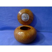 Wahl Aus 5 Zinneinsätzen in Unserer Handgefertigten Mittelgroßen Trinketbox/Wunschbox Aus Holz Mit Abnehmbarem Holzdeckel von GlastonburyMystical