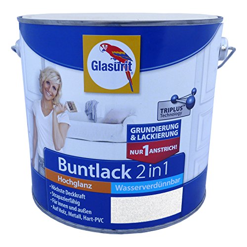 Glasurit"Buntlack 2in1 Hochglanz Wasserv." - 500ml (Terraorange) von Glasurit