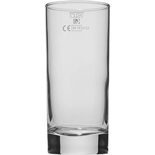 Glasveredlung Schmitz Eisboden 22 cl Saft-/ Longdrinkglas mit Füllstrich bei 0,2 l (4 Stück) von Glasveredlung Schmitz